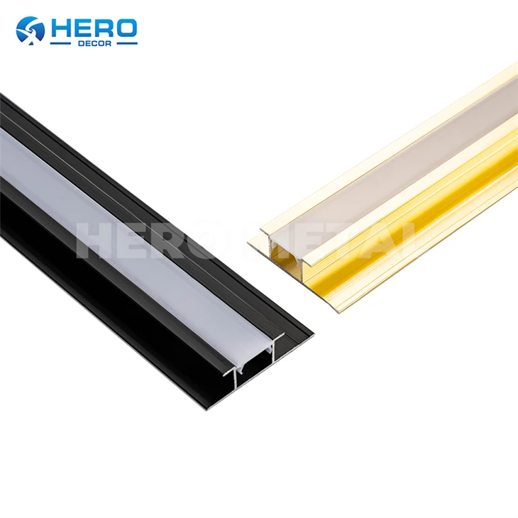 Perfil de luz de tira LED empotrable de aluminio